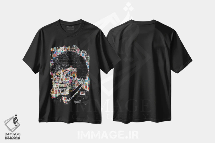 تیشرت مشکی طرح دار زورا نیل هرستون، هنر آمریکایی آفریقایی تبار اثر اورِت اسپرویل | immage.ir