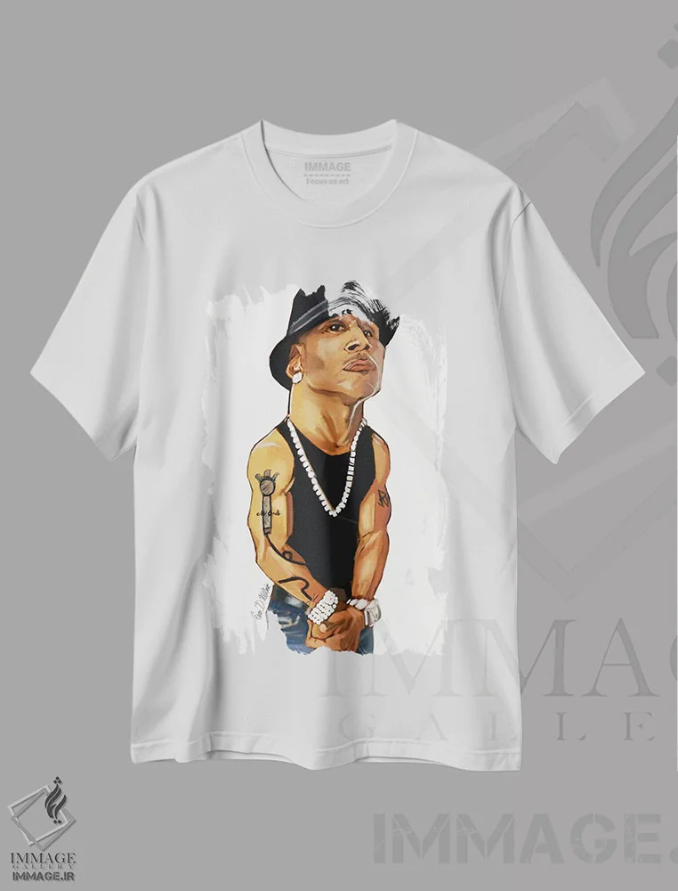 تیشرت سفید طرح دار ال ال کول جی، هنر آمریکایی آفریقایی تبار اثر ایوان ویلیامز | immage.ir