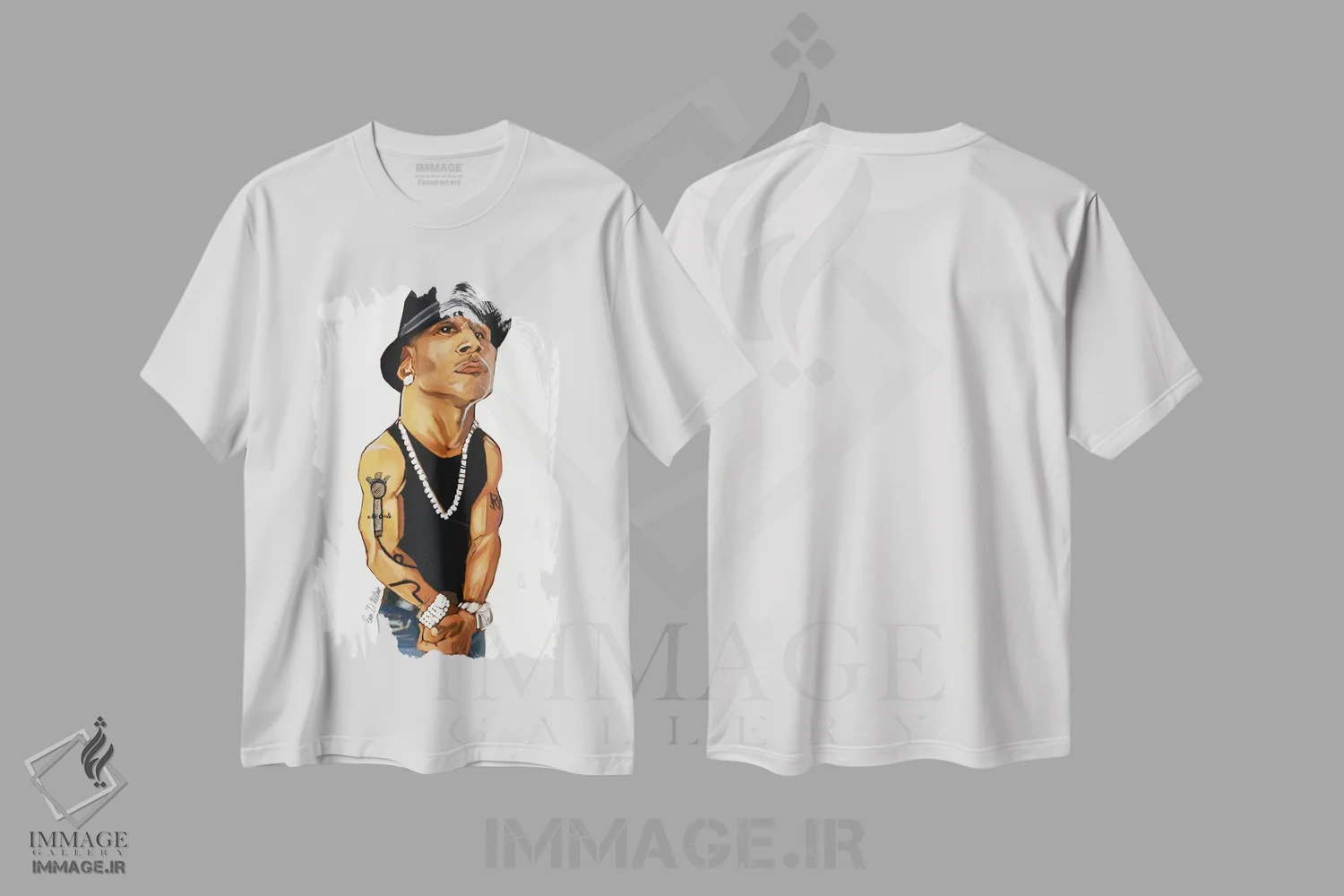 تیشرت سفید طرح دار ال ال کول جی، هنر آمریکایی آفریقایی تبار اثر ایوان ویلیامز | immage.ir