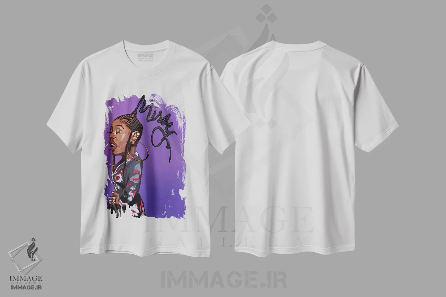 تیشرت سفید طرح دار میسی ای، هنر آمریکایی آفریقایی تبار اثر ایوان ویلیامز | immage.ir