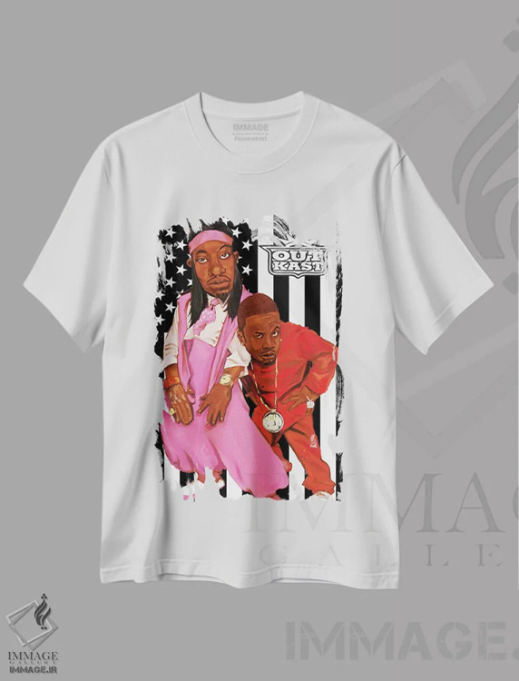 تیشرت سفید طرح دار اوت کست، هنر آمریکایی آفریقایی تبار اثر ایوان ویلیامز | immage.ir