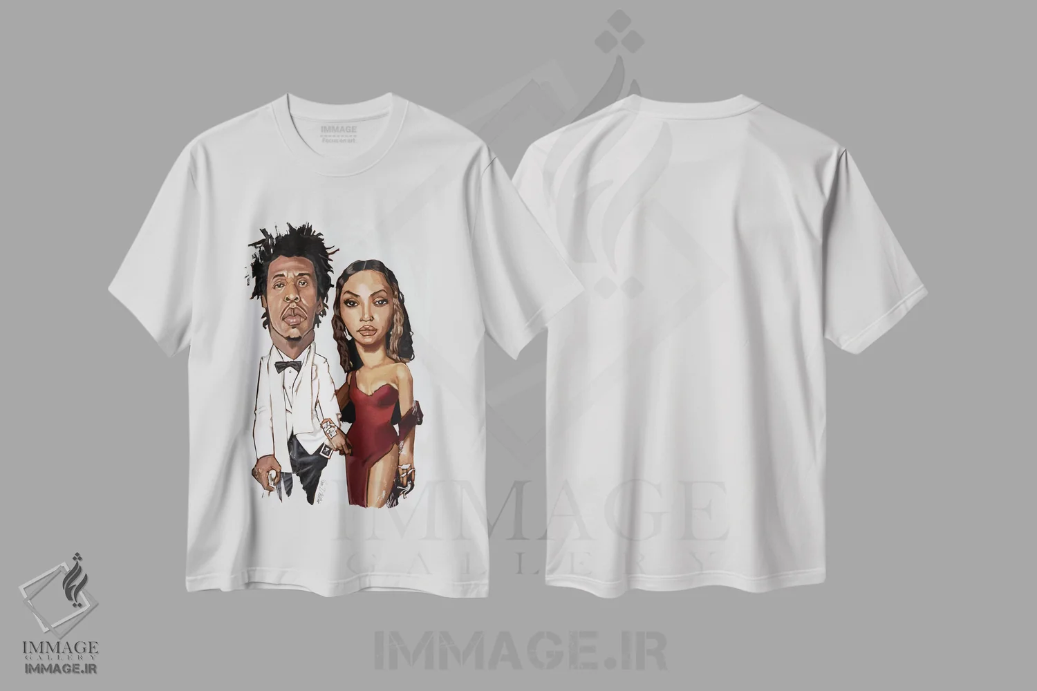 تیشرت سفید طرح دار خانواده کارتر، هنر آمریکایی آفریقایی تبار اثر ایوان ویلیامز | immage.ir