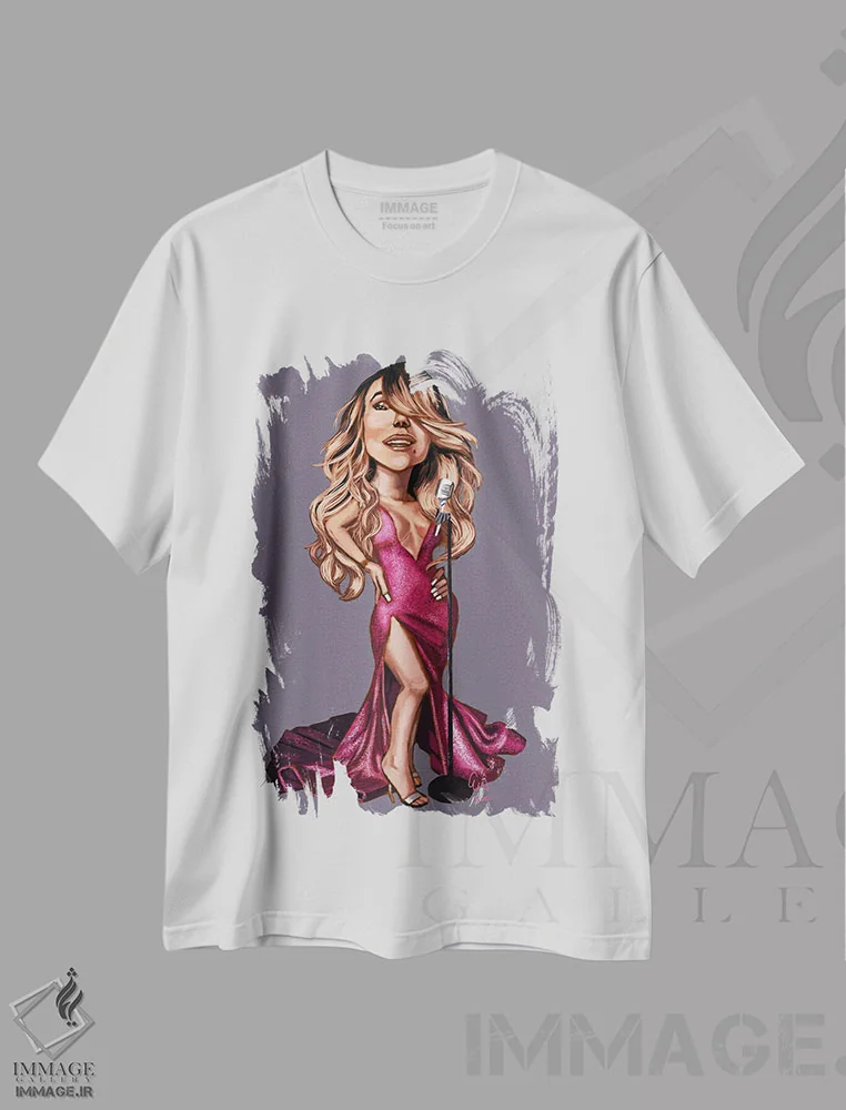 تیشرت سفید طرح دار اِم کری، هنر دیجیتال اثر ایوان ویلیامز | فروشگاه ایماژ