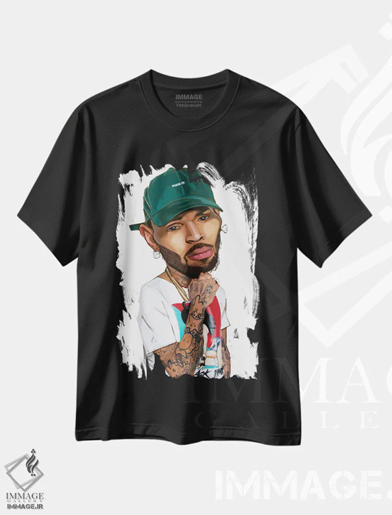 تیشرت مشکی طرح دار کریس، هنر دیجیتال اثر ایوان ویلیامز | فروشگاه ایماژ