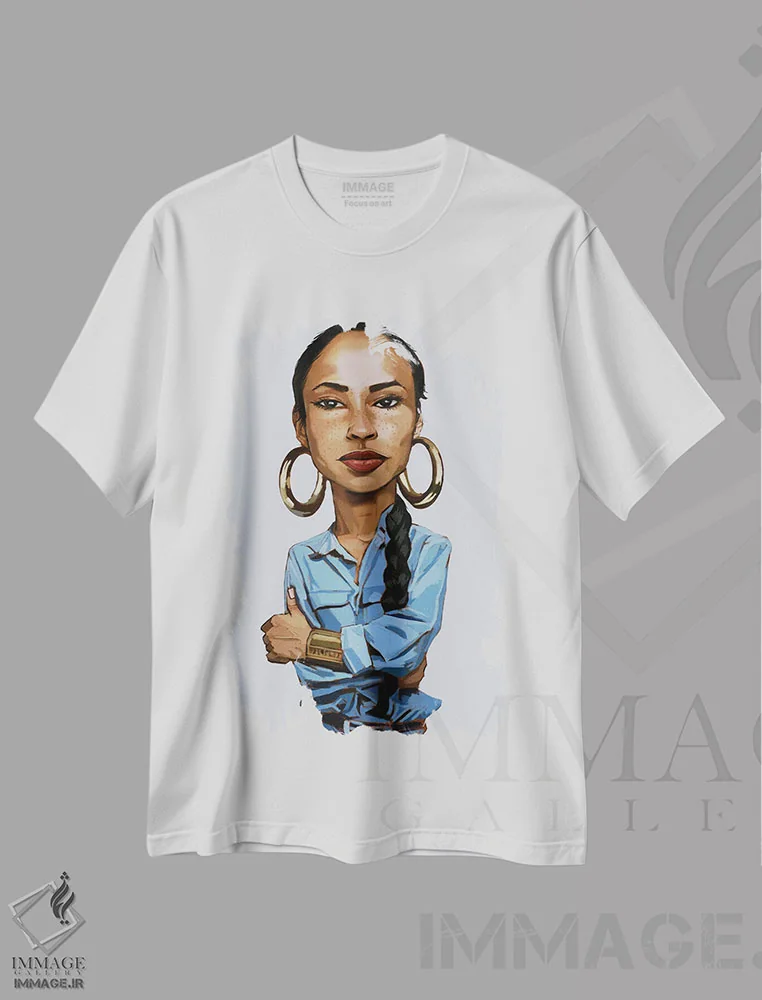 تیشرت سفید طرح دار شاده II، هنر دیجیتال اثر ایوان ویلیامز | فروشگاه ایماژ