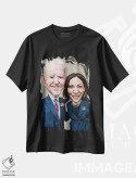 تیشرت مشکی طرح دار بایدن و هریس، هنر آمریکایی آفریقایی تبار اثر ایوان ویلیامز | immage.ir