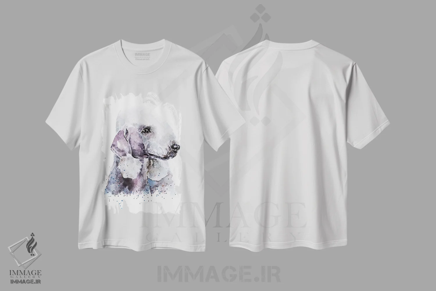 تیشرت سفید طرح دار تِریِر بدلینگتون ۱، دکور معاصر اثر ادز واترکالرز | فروشگاه ایماژ