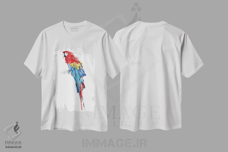 تیشرت سفید طرح دار ماکائو، دکور معاصر اثر ادز واترکالرز | immage.ir