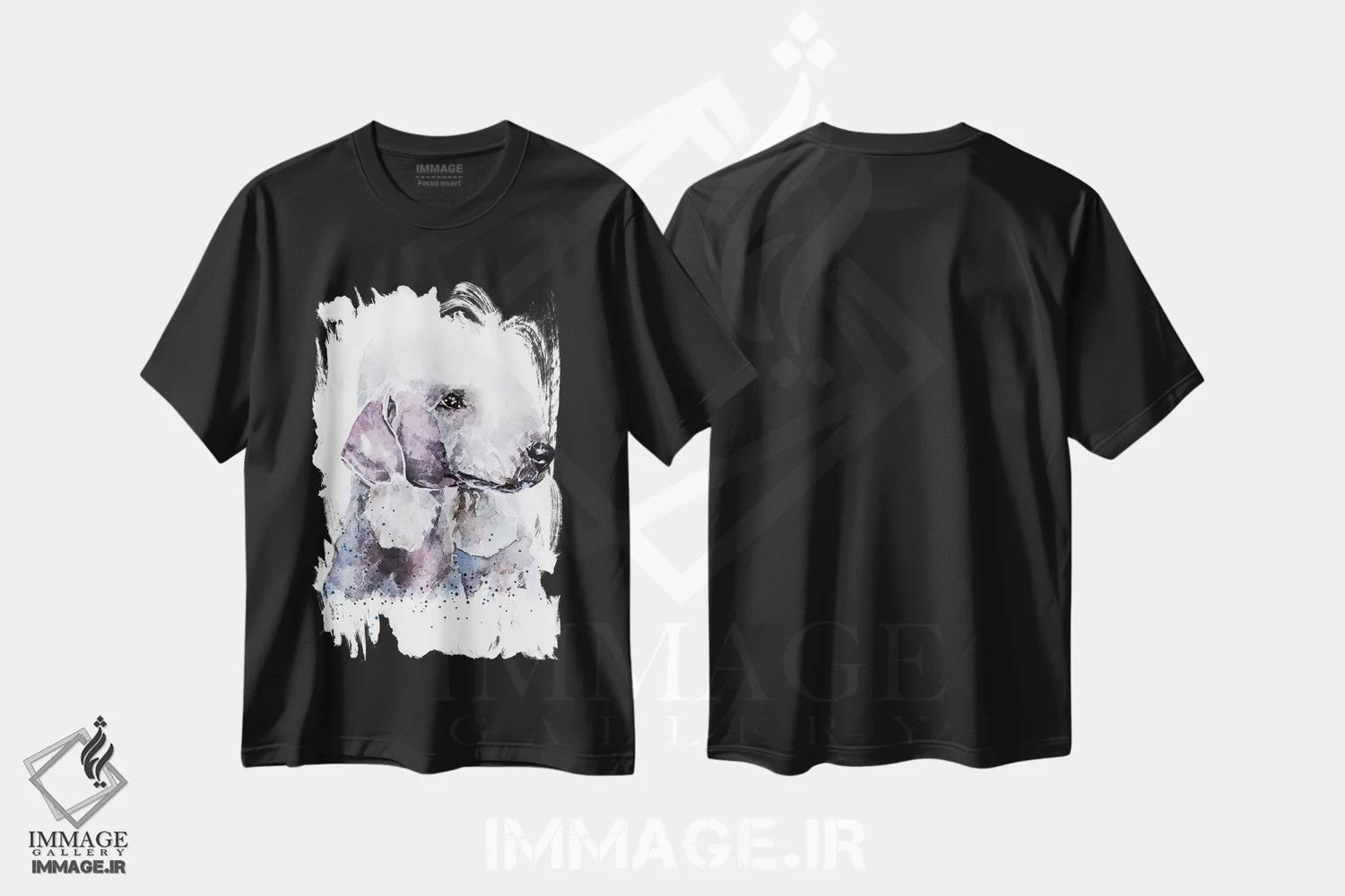 تیشرت مشکی طرح دار تِریِر بدلینگتون ۱، دکور معاصر اثر ادز واترکالرز | immage.ir