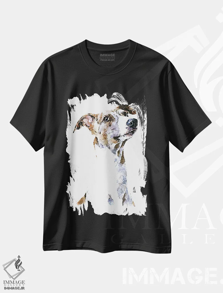 تیشرت مشکی طرح دار ویپت، دکور معاصر اثر ادز واترکالرز | فروشگاه ایماژ
