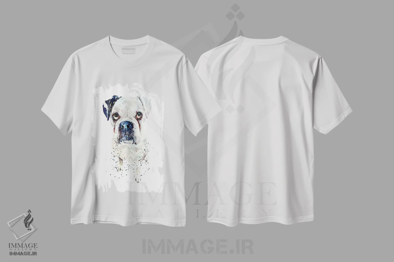 تیشرت سفید طرح دار باکسر آلمانی سفید II، دکور معاصر اثر ادز واترکالرز | فروشگاه ایماژ