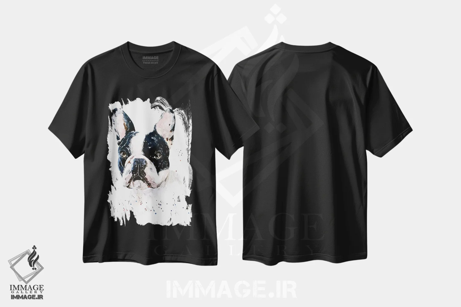 تیشرت مشکی طرح دار فرنچ بولداگ: بهترین هر دو دنیا، دکور معاصر اثر ادز واترکالرز | immage.ir