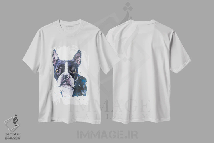تیشرت سفید طرح دار بوستون تریر، تزئینی اثر ادز واترکالرز | immage.ir