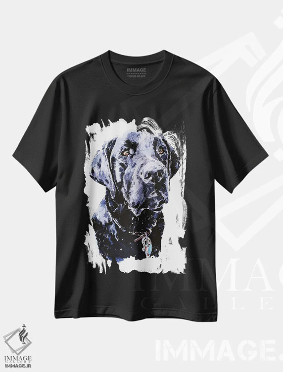 تیشرت مشکی طرح دار تاریک مثل شب، روشن مثل خورشید، دکور معاصر اثر ادز واترکالرز | فروشگاه ایماژ