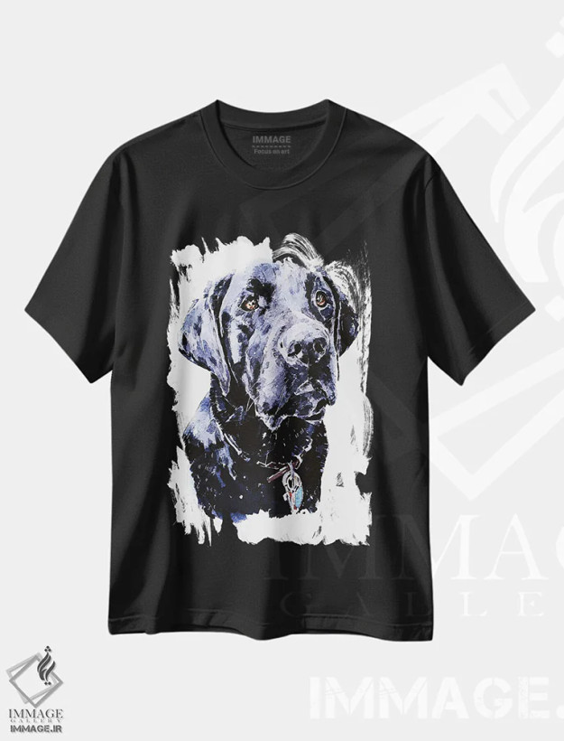 تیشرت مشکی طرح دار تاریک مثل شب، روشن مثل خورشید، دکور معاصر اثر ادز واترکالرز | فروشگاه ایماژ