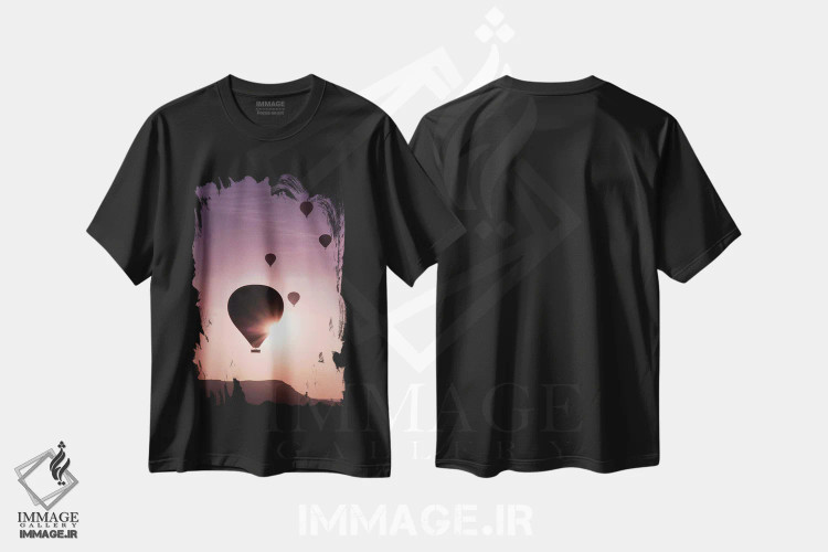 تیشرت مشکی طرح دار آثار امیلی ویلسون - immage.ir