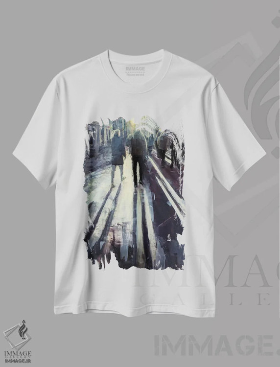 تیشرت سفید طرح دار غروب در برلین، دکور معاصر اثر ادوارد وارکنتین | فروشگاه ایماژ
