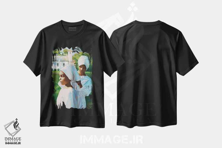 تیشرت مشکی طرح دار تنظیمات لحظه آخری، هنر فاخر معاصر اثر ایوان ویلسون | فروشگاه ایماژ