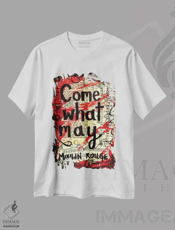 تیشرت سفید طرح دار هر چه بادا باد از مولن روژ، مدیوم اثر الکسا بانکرافت | فروشگاه ایماژ