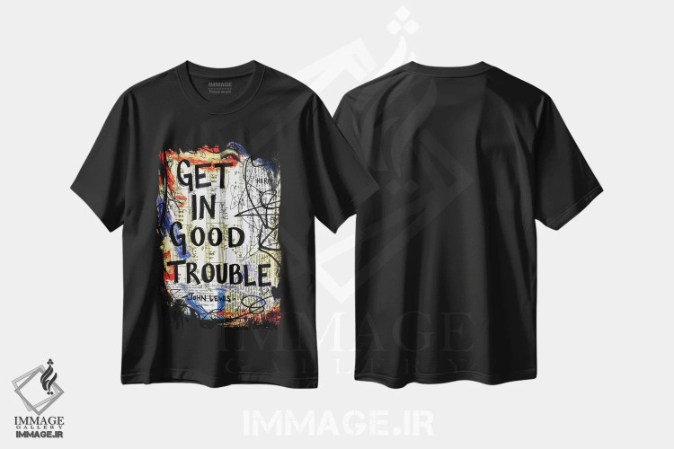 تیشرت مشکی طرح دار دردسر خوب، هنر آمریکایی آفریقایی تبار اثر الکسا بانکرافت | immage.ir