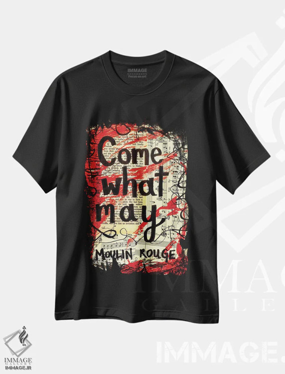 تیشرت مشکی طرح دار هر چه بادا باد از مولن روژ، مدیوم اثر الکسا بانکرافت | immage.ir