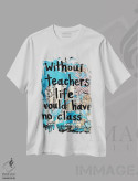 تیشرت سفید طرح دار کلاس معلمان، مدیوم اثر الکسا بانکرافت | immage.ir