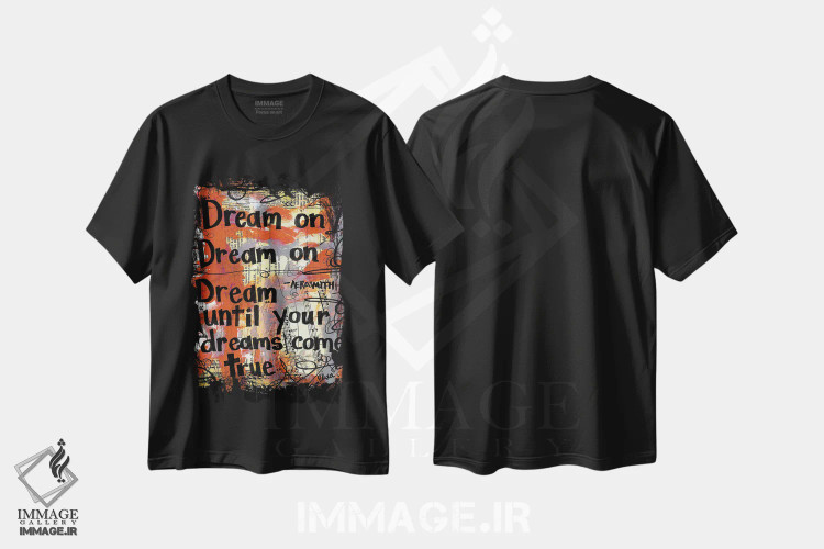 تیشرت مشکی طرح دار رویابین باش، مدیوم اثر الکسا بانکرافت | immage.ir