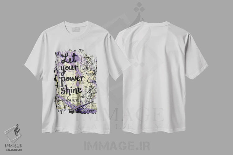 تیشرت سفید طرح دار درخشش قدرت، مدیوم اثر الکسا بانکرافت | immage.ir