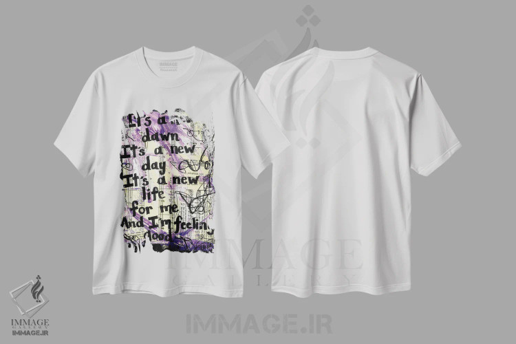 تیشرت سفید طرح دار احساس خوب، هنر آمریکایی آفریقایی تبار اثر الکسا بانکرافت | فروشگاه ایماژ