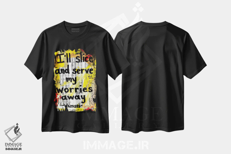تیشرت مشکی طرح دار برش بزن و سرو کن از ویترس، مدیوم اثر الکسا بانکرافت | فروشگاه ایماژ