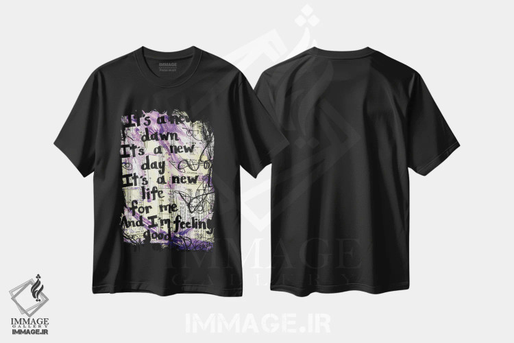 تیشرت مشکی طرح دار احساس خوب، هنر آمریکایی آفریقایی تبار اثر الکسا بانکرافت | immage.ir