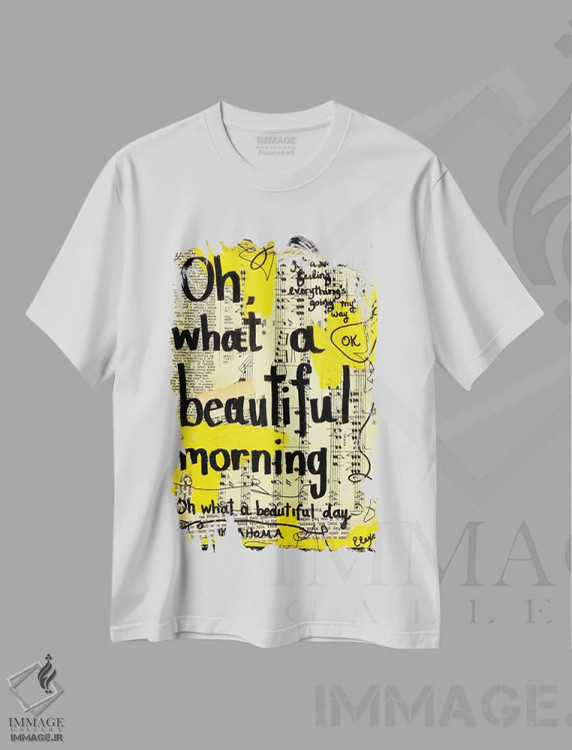 تیشرت سفید طرح دار صبح زیبای اوکلاهما، مدیوم اثر الکسا بانکرافت | فروشگاه ایماژ