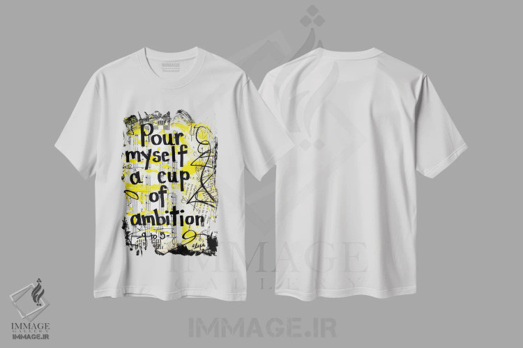 تیشرت سفید طرح دار ۹ تا ۵ اثر دالی پارتن، مدیوم اثر الکسا بانکرافت | فروشگاه ایماژ