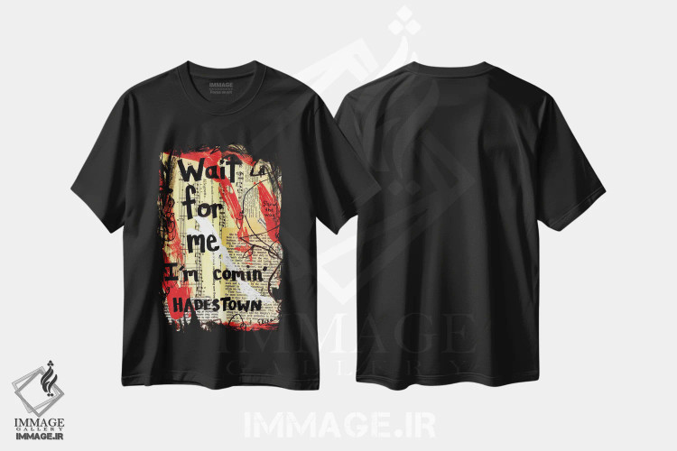 تیشرت مشکی طرح دار منتظرم باش، مدیوم اثر الکسا بانکرافت | immage.ir