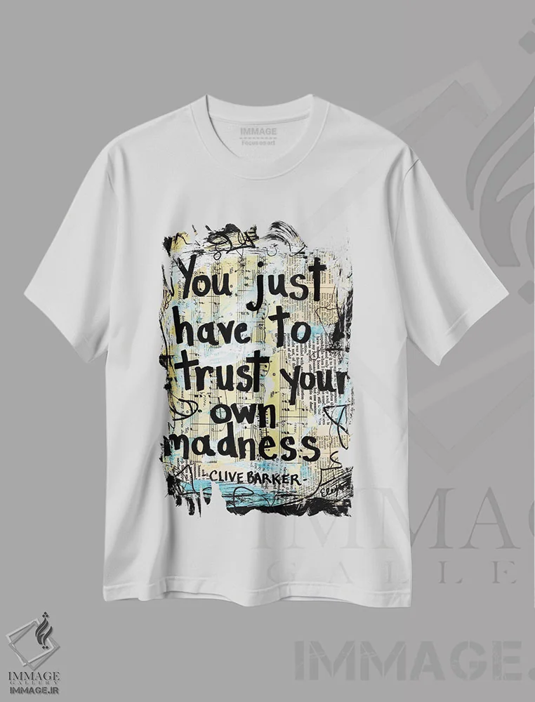 تیشرت سفید طرح دار جنون، مدیوم اثر الکسا بانکرافت | فروشگاه ایماژ