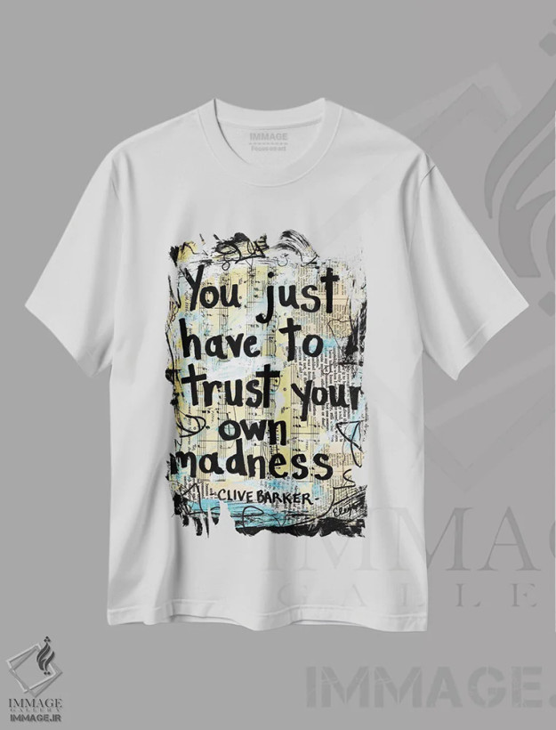 تیشرت سفید طرح دار جنون، مدیوم اثر الکسا بانکرافت | فروشگاه ایماژ