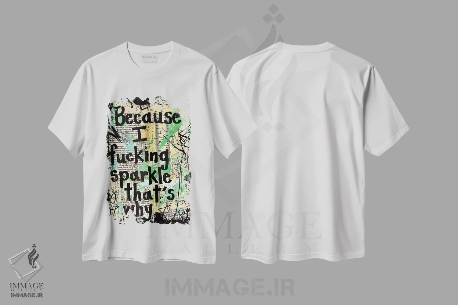تیشرت سفید طرح دار درخشیدن، مدیوم اثر الکسا بانکرافت | immage.ir