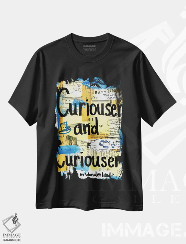 تیشرت مشکی طرح دار کنجکاوتر، مدیوم اثر الکسا بانکرافت | فروشگاه ایماژ