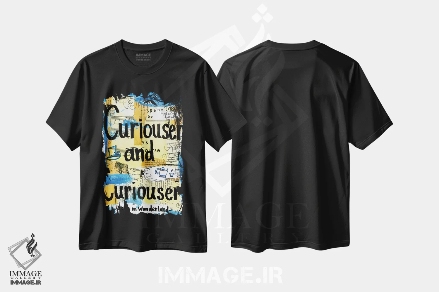 تیشرت مشکی طرح دار کنجکاوتر، مدیوم اثر الکسا بانکرافت | فروشگاه ایماژ