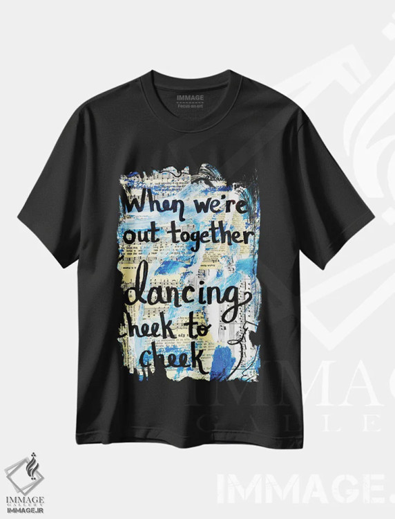 تیشرت مشکی طرح دار گونه به گونه، مدیوم اثر الکسا بانکرافت | فروشگاه ایماژ