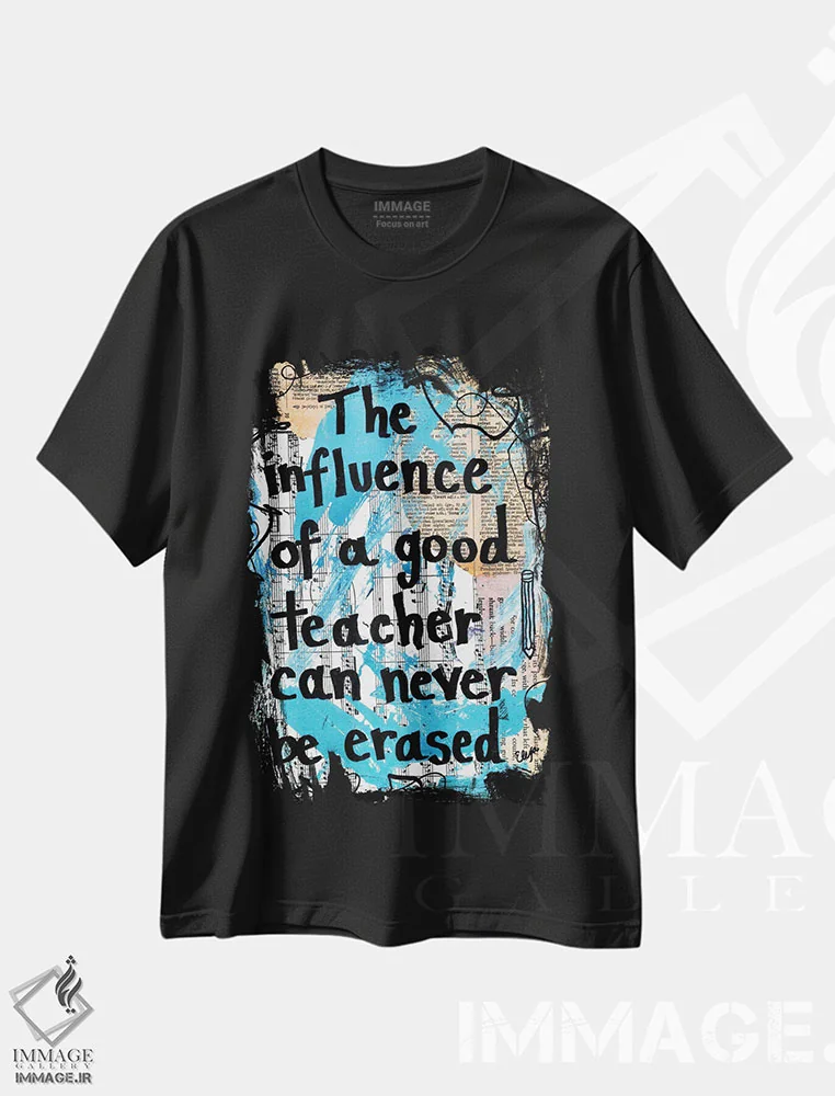 تیشرت مشکی طرح دار معلم خوب، مدیوم اثر الکسا بانکرافت | immage.ir