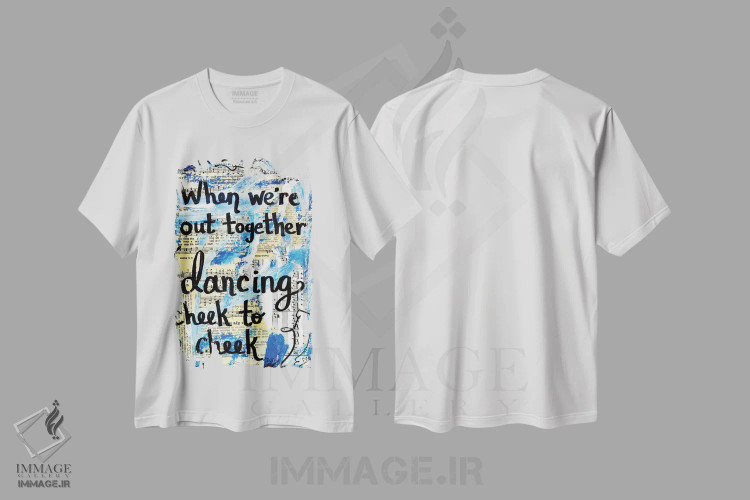 تیشرت سفید طرح دار گونه به گونه، مدیوم اثر الکسا بانکرافت | immage.ir