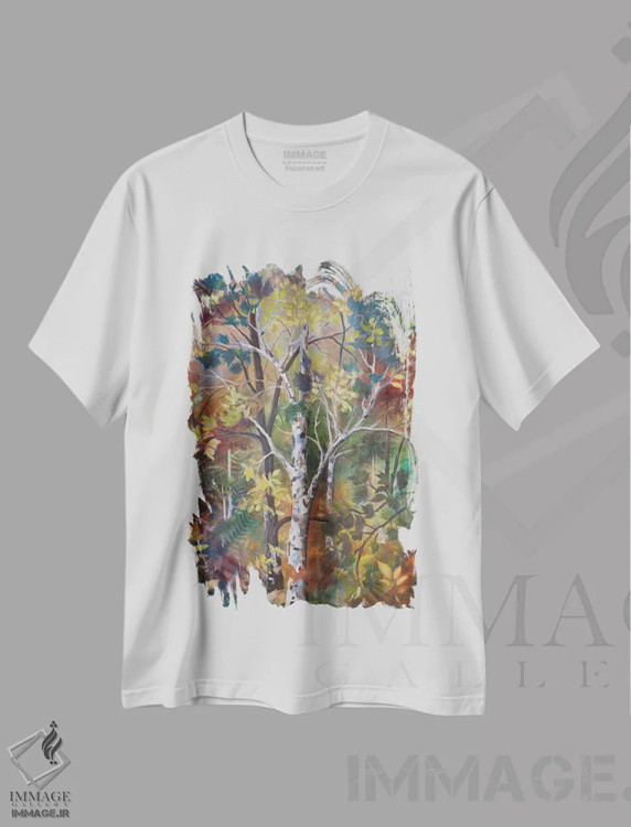 تیشرت سفید طرح دار گشتی در فتوسنتز، دکور معاصر اثر الیری ریـدال | immage.ir