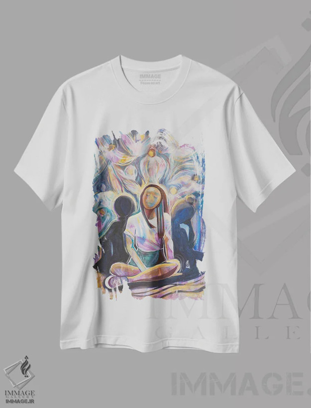 تیشرت سفید طرح دار اگر فقط می دانستیم، دکور معاصر اثر الیری ریـدال | فروشگاه ایماژ
