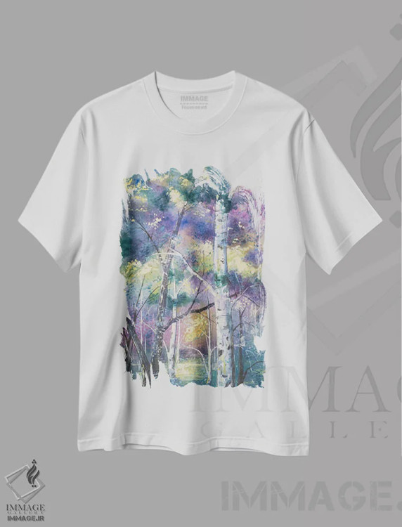 تیشرت سفید طرح دار فقط سرما، دکور معاصر اثر الیری ریـدال | فروشگاه ایماژ