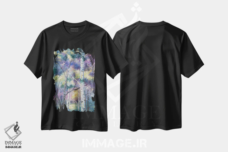 تیشرت مشکی طرح دار فقط سرما، دکور معاصر اثر الیری ریـدال | immage.ir