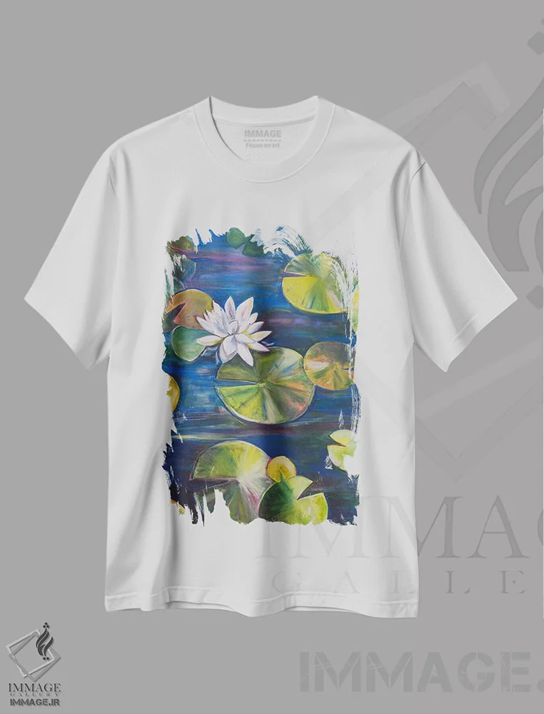 تیشرت سفید طرح دار آرام و پرطراوت، دکور معاصر اثر الیری ریـدال | immage.ir