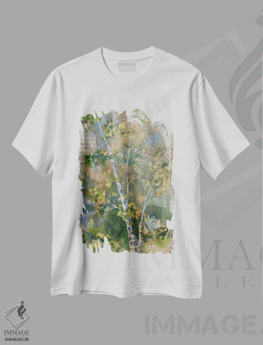 تیشرت سفید طرح دار آواز همزیستی، دکور معاصر اثر الیری ریـدال | فروشگاه ایماژ