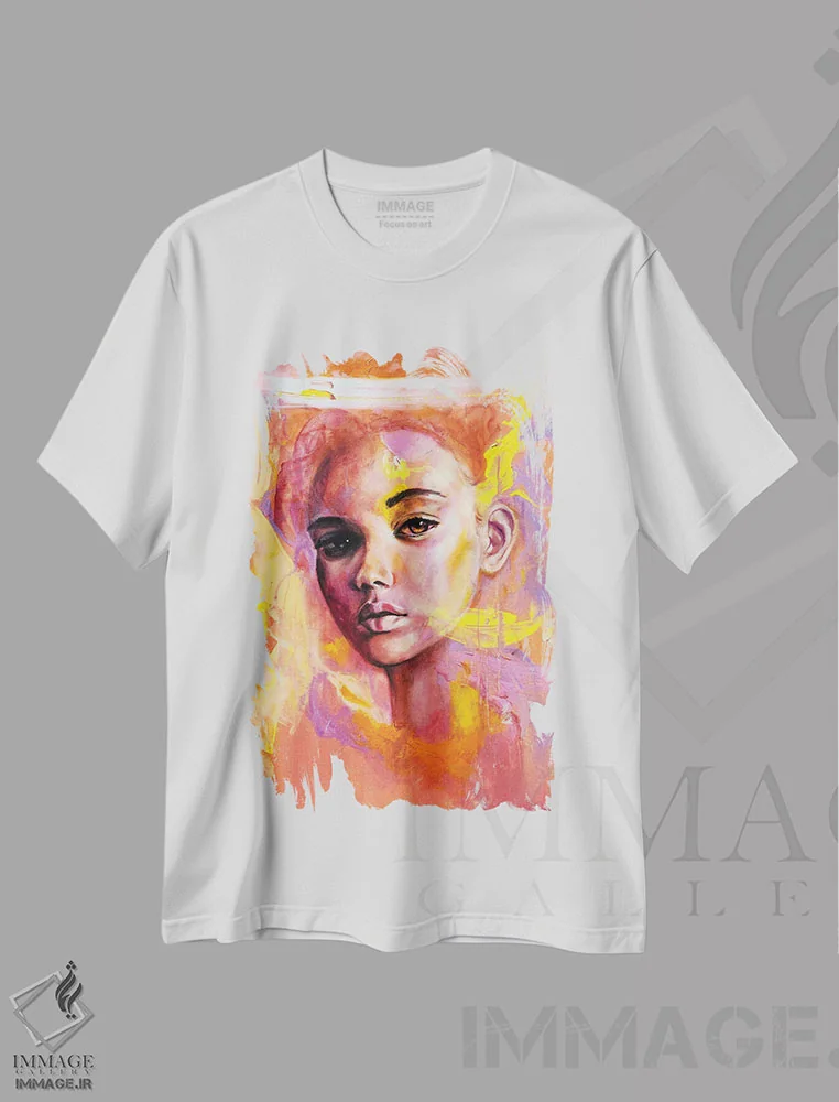 تیشرت سفید طرح دار شاید، مدیوم اثر یوری کیم | immage.ir