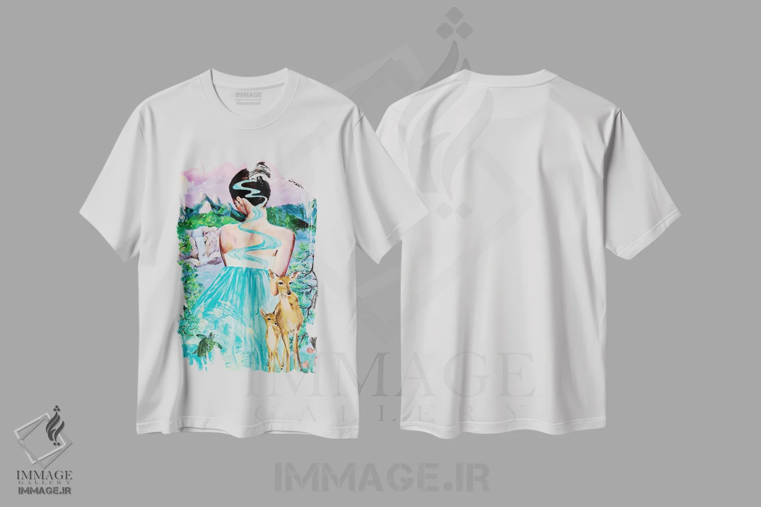 تیشرت سفید طرح دار انتظار شماره ۳، مدیوم اثر یوری کیم | فروشگاه ایماژ